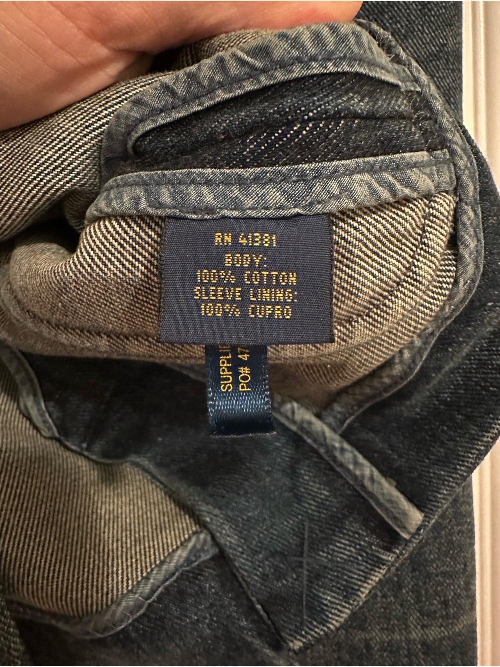 Woman’s Ralph Lauren Blue Denim Double-Breasted Blazer with Crest - Picture 4 of 5